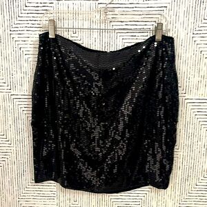 Black sequin skirt-perfect for holidays!